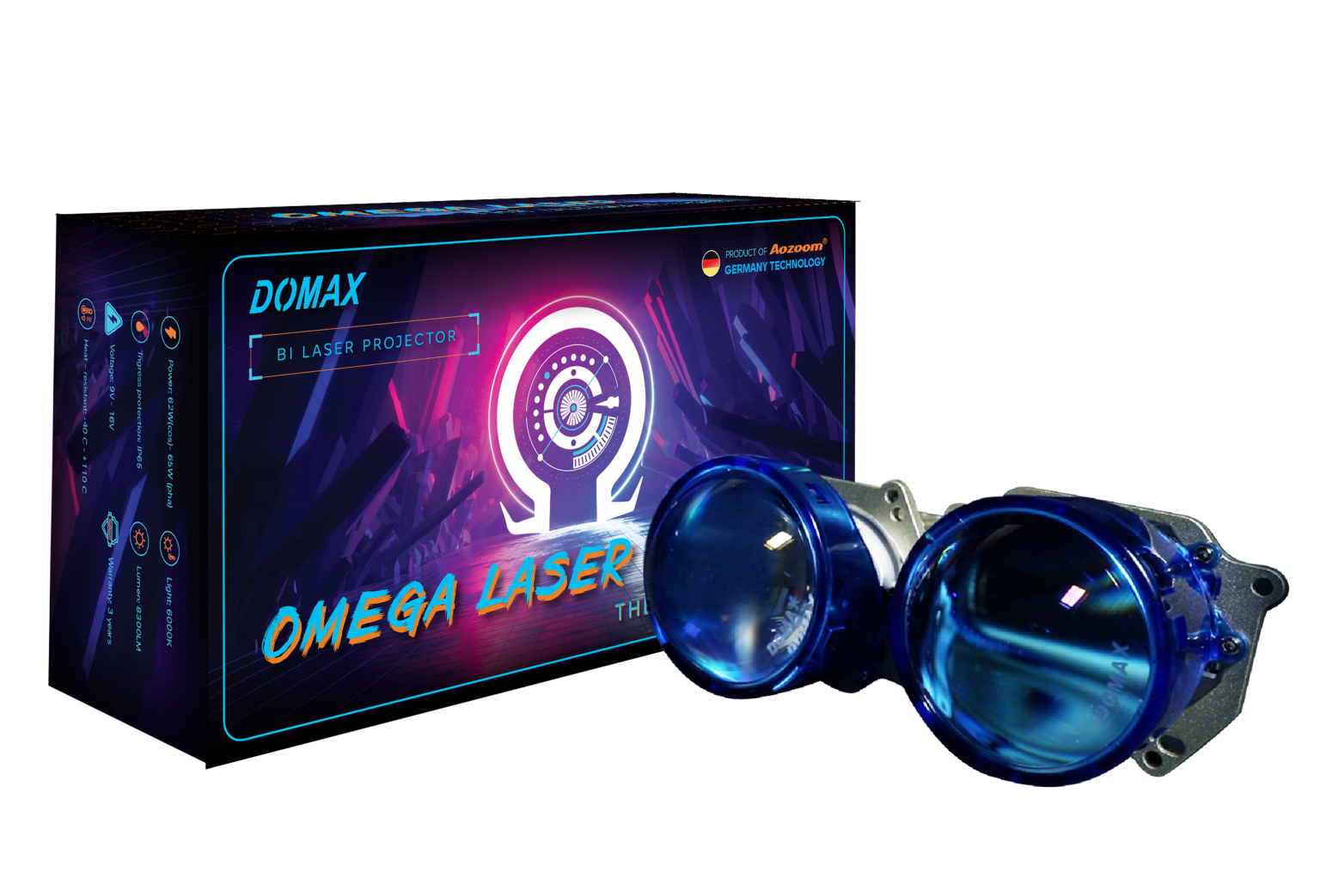 Sản phẩm Bi Laser Omega Domax chính hãng AOZOOM